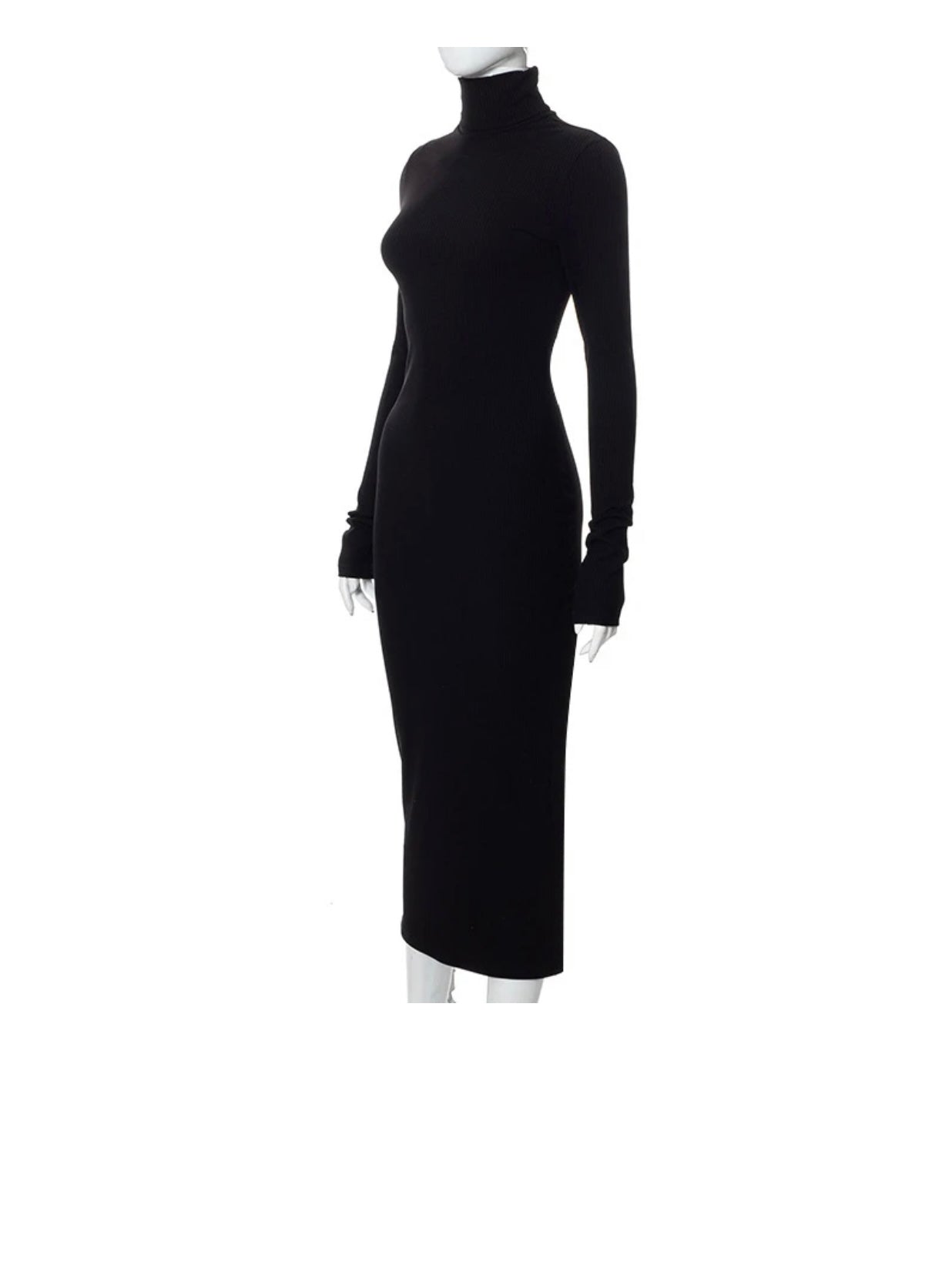 Basic ribbed bodycon dress