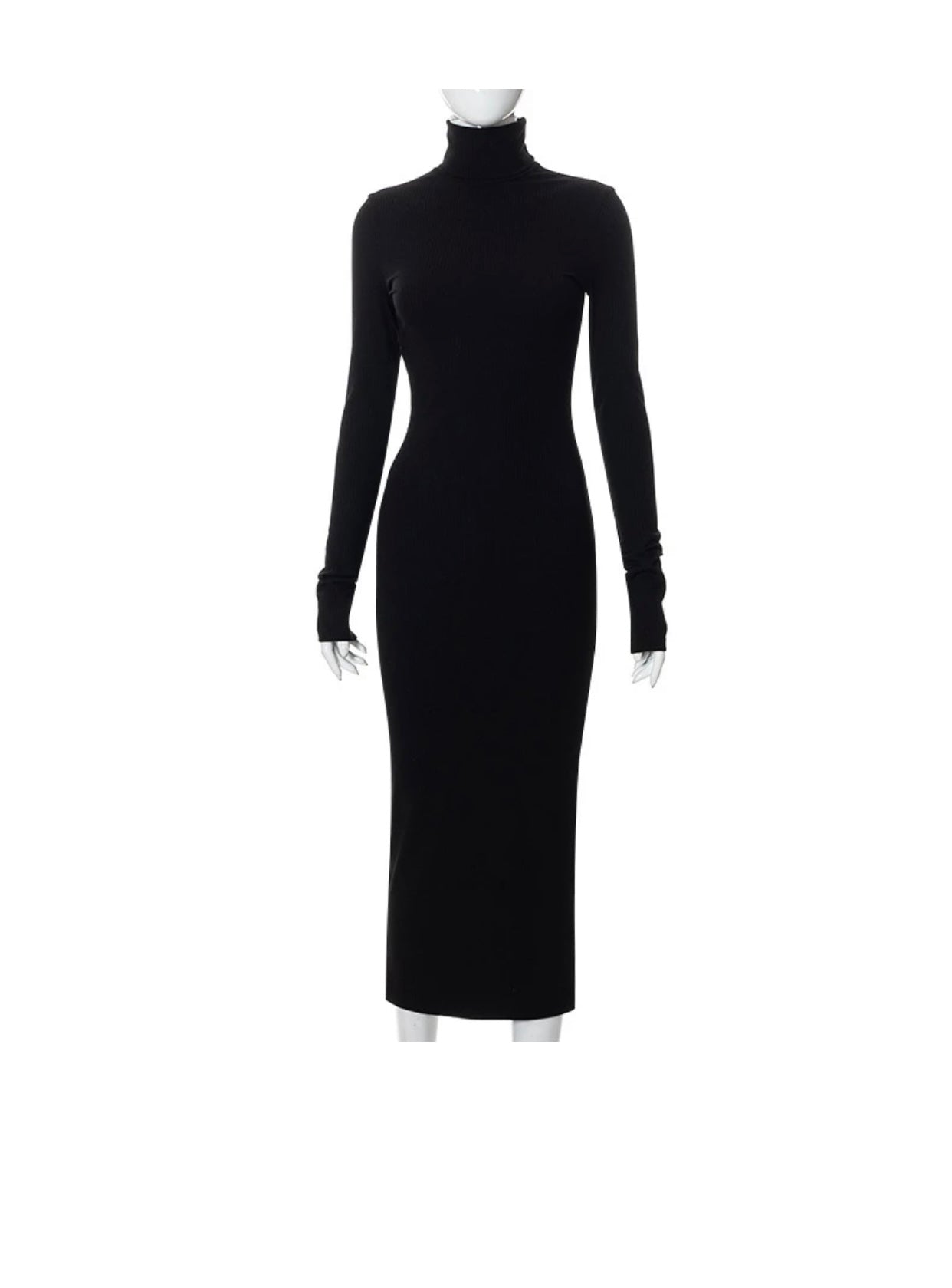 Basic ribbed bodycon dress