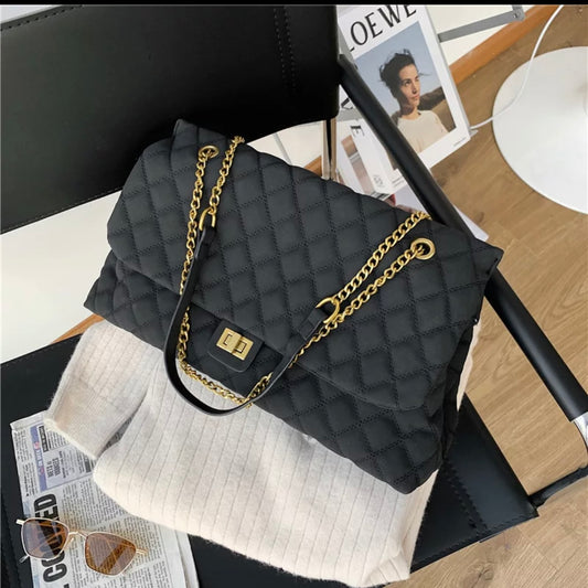 Black mid size purse