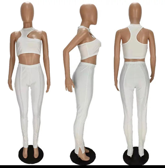 White pant set