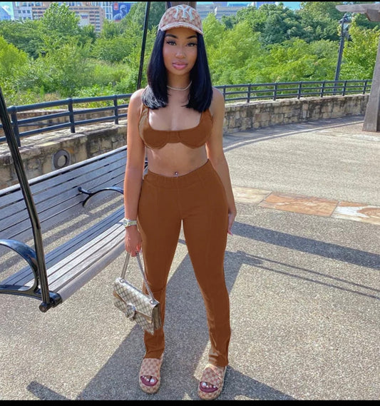 Mocha bralet set
