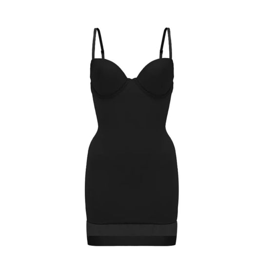 Black bodycon dress