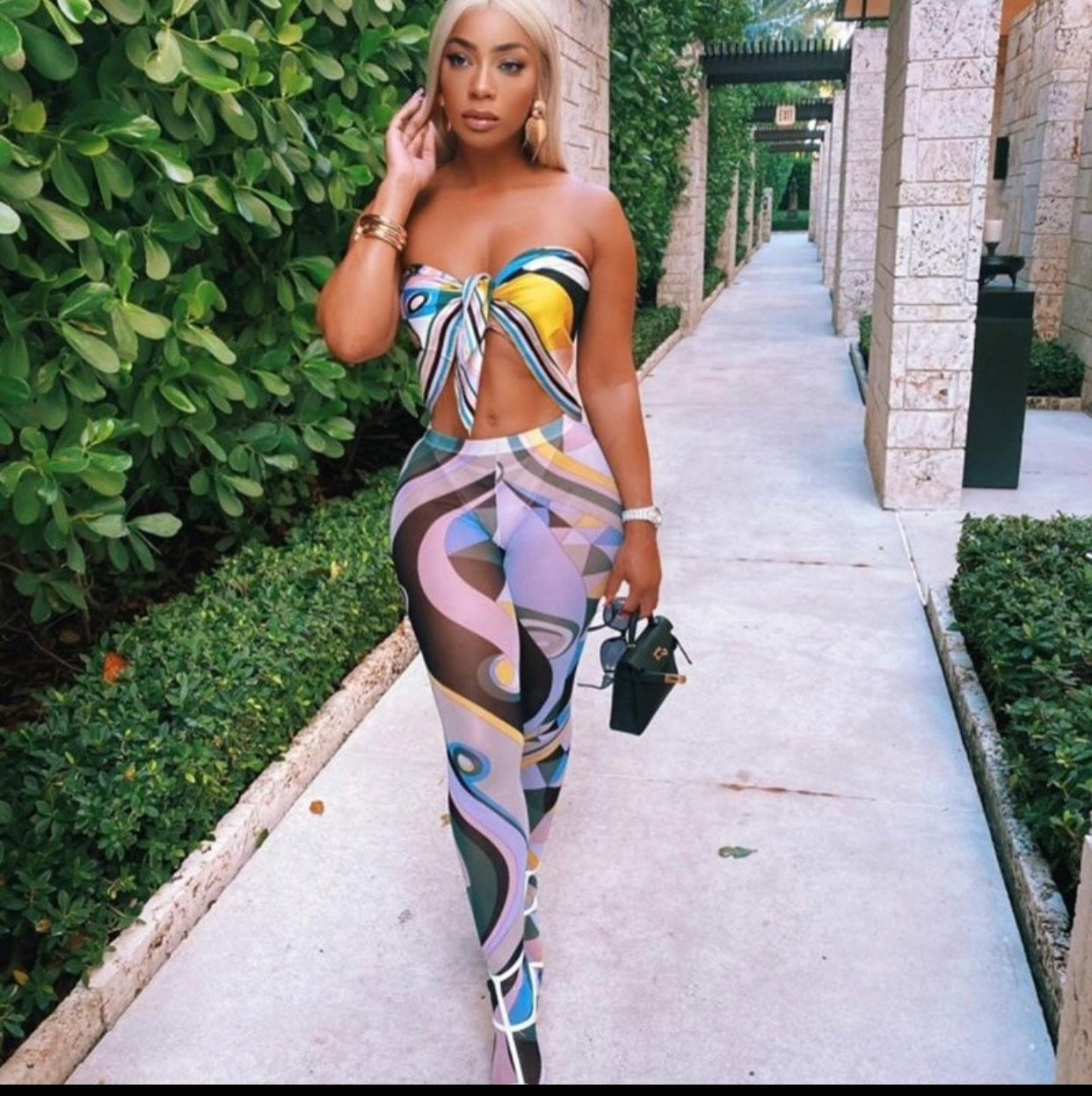 Sassy two piece mesh legging set