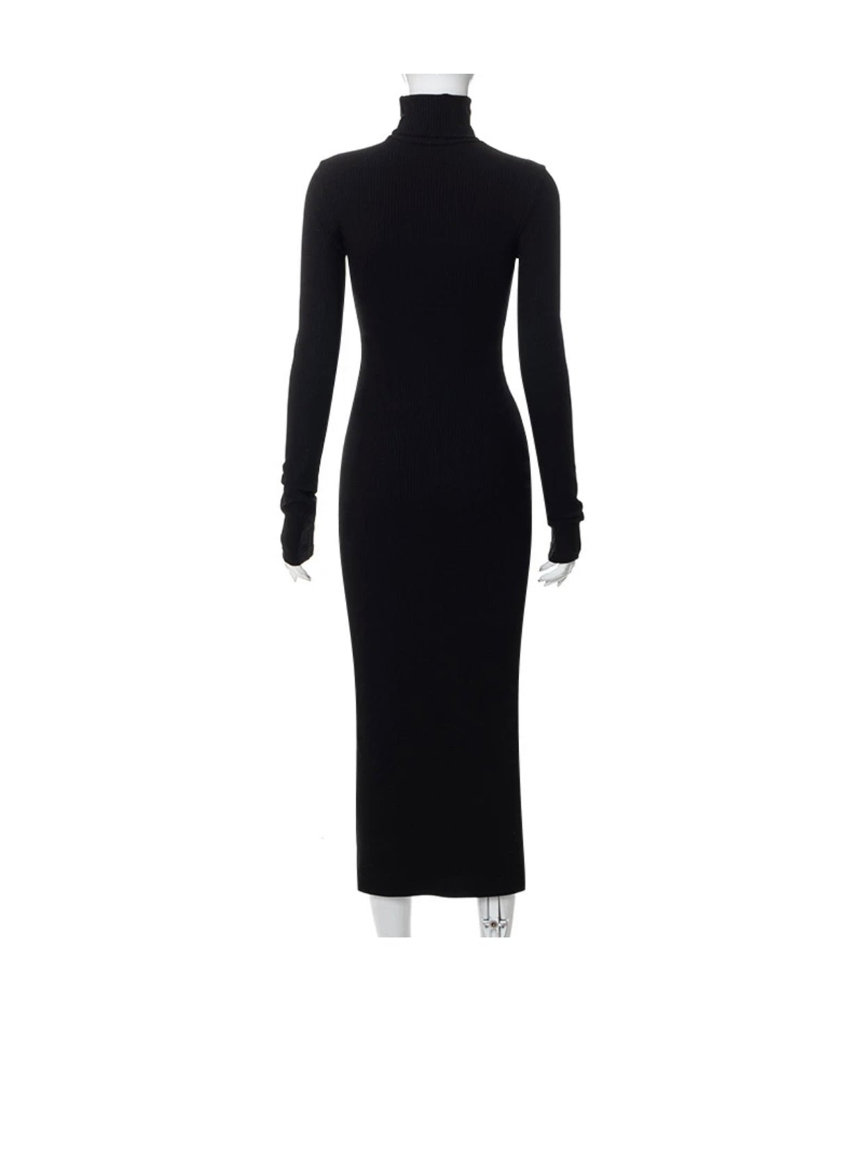 Basic ribbed bodycon dress